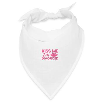 Scheidung Geschiedene Geschieden Geschenk - Bandana Dreieckstuch - Weiß - Vorne