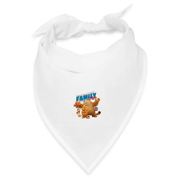 Garfield Family Style Mit Hund Odie Und Papa Vic - Bandana Dreieckstuch - Weiß - Vorne