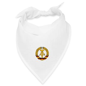 DDR Wappen (Original) - Bandana Dreieckstuch - Weiß - Vorne