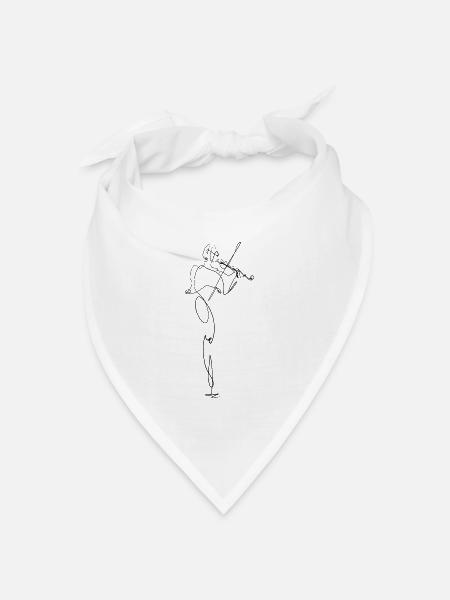 Violine, Musik, Musiker, Geiger - Bandana Dreieckstuch - Weiß