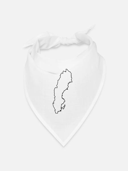 Schweden Sweden - Bandana Dreieckstuch - Weiß