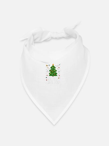 Merry Christmas I Love Christmas Weihnachts - Bandana Dreieckstuch - Weiß