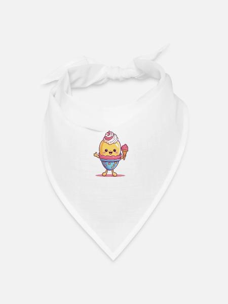 Eis Küken - Bandana Dreieckstuch - Weiß