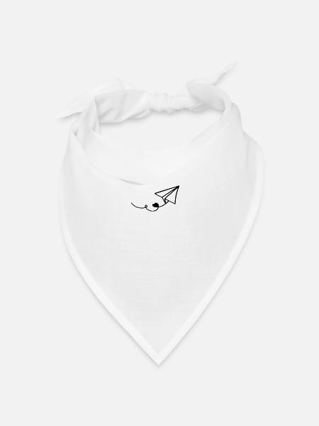 Herzensbrief - Herz-Brief - Bandana Dreieckstuch - Weiß