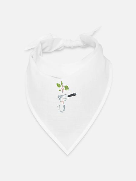 Kaffee -Espresso Barwoman Gift - Bandana Dreieckstuch - Weiß