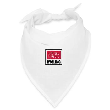 Radfahren - Radfahren - Bandana Dreieckstuch - Weiß - Vorne