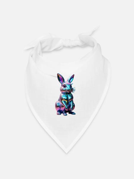 Bunny Rainbow - Bandana Dreieckstuch - Weiß