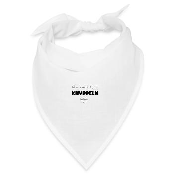 Klein, süss und zum Knuddeln bereit - Bandana Dreieckstuch - Weiß - Vorne