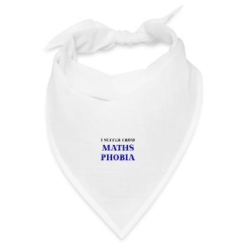 Mathe Phobie Geschenkidee lustig witzig Mathematik - Bandana Dreieckstuch - Weiß - Vorne