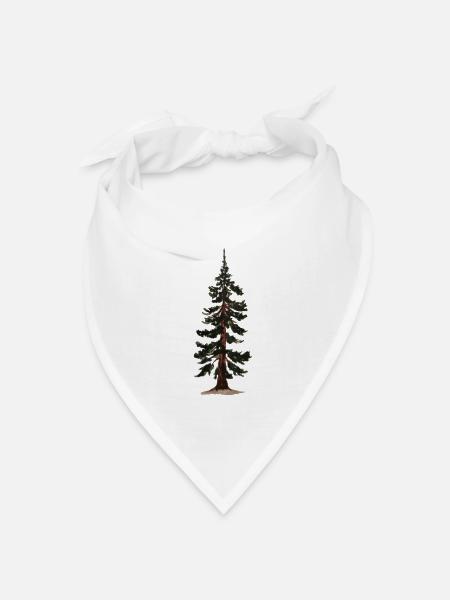 Baum - Bandana Dreieckstuch - Weiß