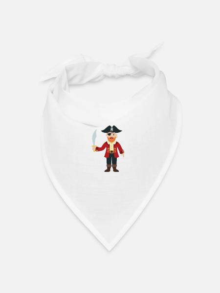 Pirat - Bandana Dreieckstuch - Weiß