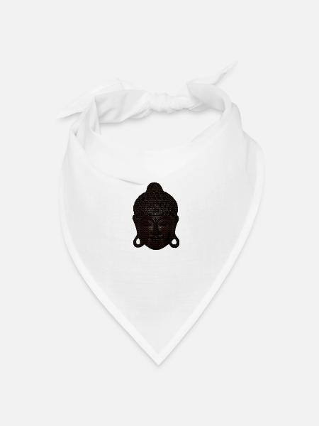 Buddha - Bandana Dreieckstuch - Weiß