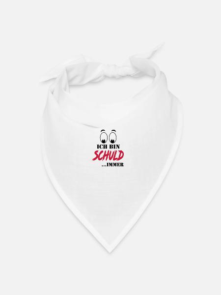 Sprüche Ich bin Schuld Versager - Bandana Dreieckstuch - Weiß