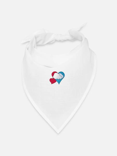 Hertz - Bandana Dreieckstuch - Weiß