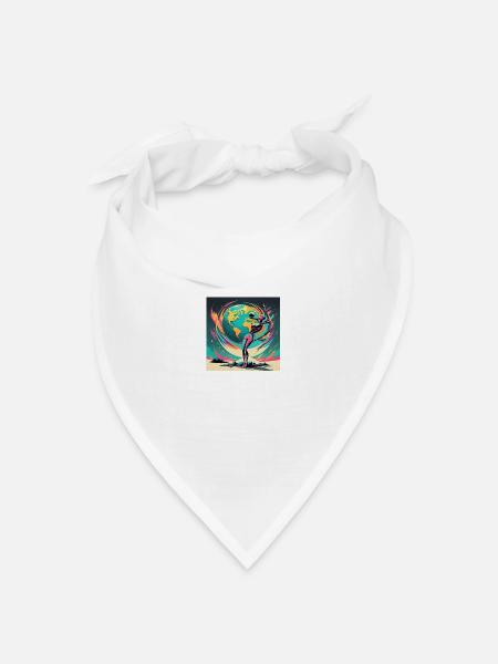 Die Welt gehört uns - Bandana Dreieckstuch - Weiß
