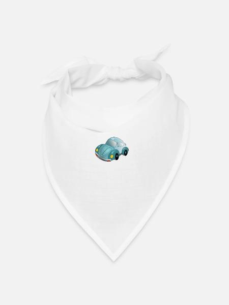 Auto - Bandana Dreieckstuch - Weiß