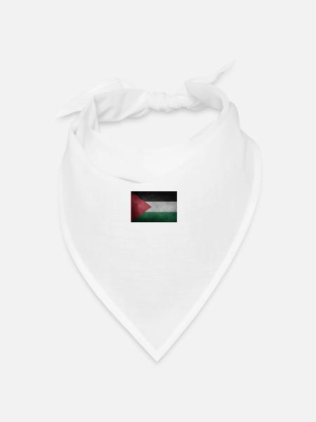 Palästinensische Flagge - Bandana Dreieckstuch - Weiß