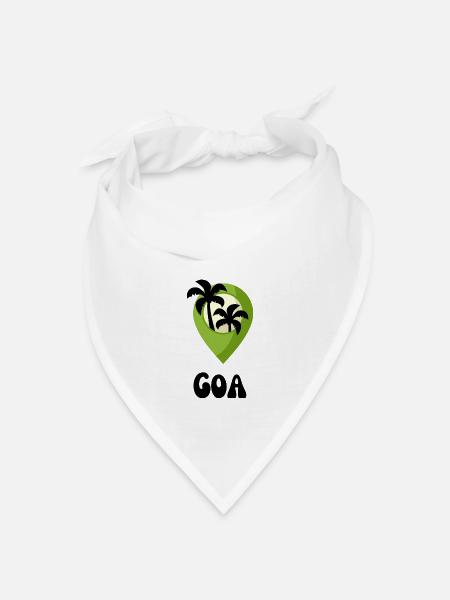 GOA T-Shirts Hoodies Geschenkidee Indien Reisende - Bandana Dreieckstuch - Weiß