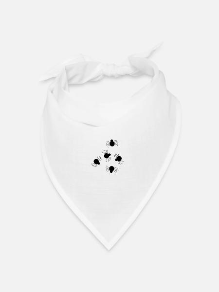 Halloween Kostüm Halloween T-shirt Spinne schwarz - Bandana Dreieckstuch - Weiß