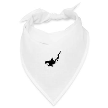 Killerwal Willy Fisch - Bandana Dreieckstuch - Weiß - Vorne