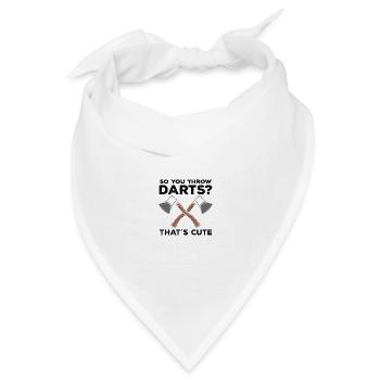 Axtwerfen - Bandana Dreieckstuch - Weiß - Vorne