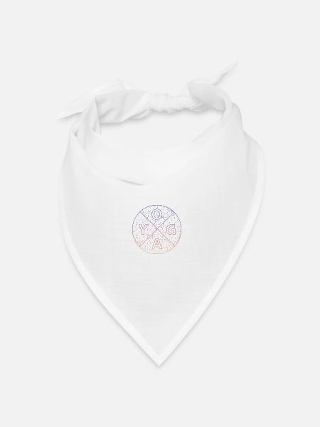Yoga Yogi Namaste Design - Bandana Dreieckstuch - Weiß