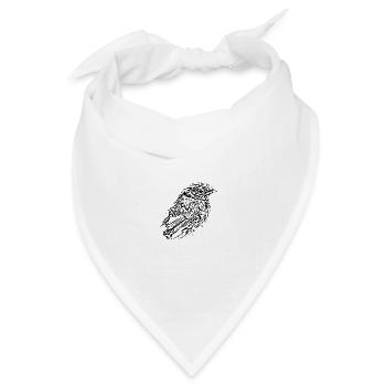 Vogel - Bandana Dreieckstuch - Weiß - Vorne