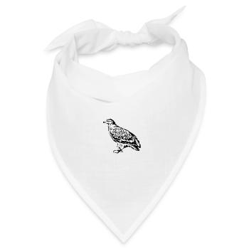 Falken Vogel Vögel - Bandana Dreieckstuch - Weiß - Vorne