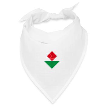 Tulpen Tangram – Welt-Parkinson-Tag - Bandana Dreieckstuch - Weiß - Vorne