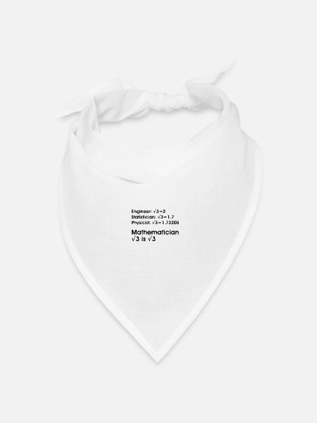 Mathe Lehrer - Bandana Dreieckstuch - Weiß