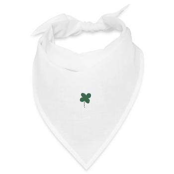 Glück Klee - Bandana Dreieckstuch - Weiß - Vorne