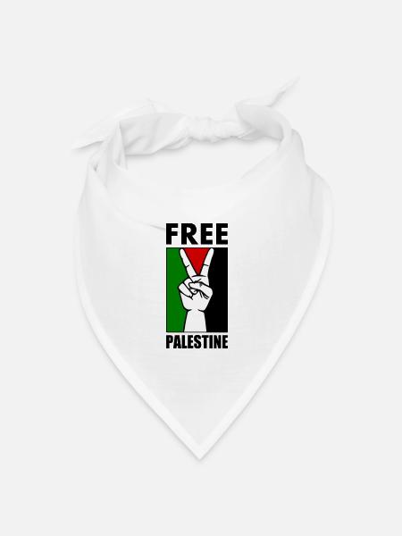 Free palestine - Bandana Dreieckstuch - Weiß