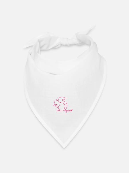 Eichhörnchen - The Squirrel with a quirrel - Bandana Dreieckstuch - Weiß