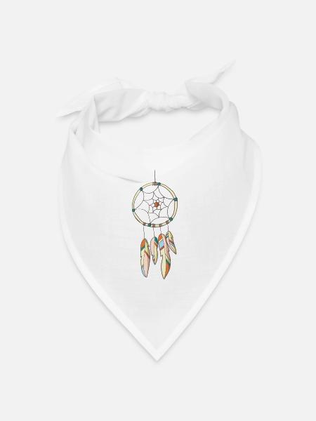 Traumfänger - Bandana Dreieckstuch - Weiß