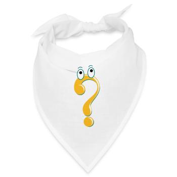 Fragezeichen Figur Symbol Idee Geschenk Comic - Bandana Dreieckstuch - Weiß - Vorne