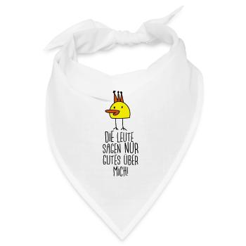 Die gute Ente (Spruch) - Bandana Dreieckstuch - Weiß - Vorne
