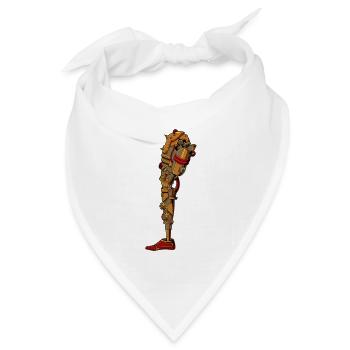 Steampunk Prothese - Bandana Dreieckstuch - Weiß - Vorne