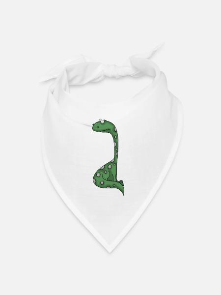 Dino 27 - Bandana Dreieckstuch - Weiß