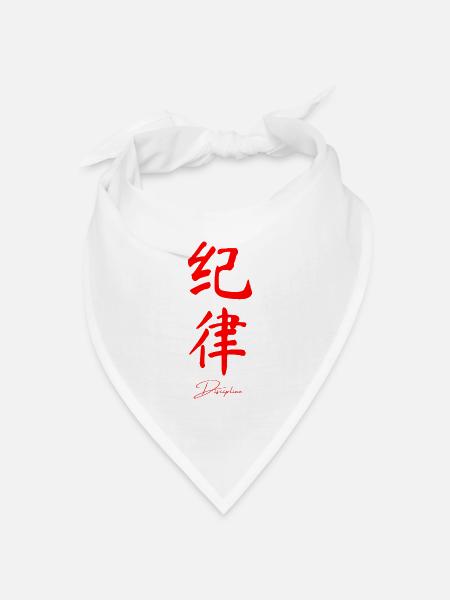 Chinesisch - Bandana Dreieckstuch - Weiß