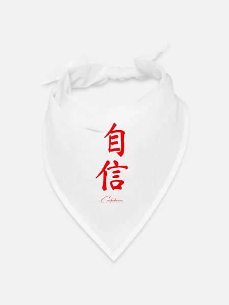 Chinesisch - Bandana Dreieckstuch - Weiß