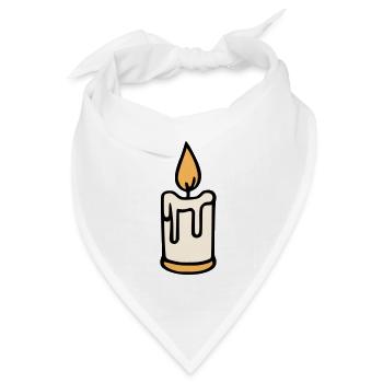 Kerze - Bandana Dreieckstuch - Weiß - Vorne