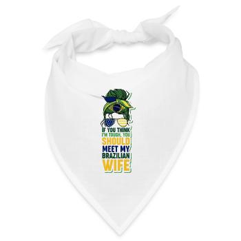 Lustige brasilianische Ehefrau - Bandana Dreieckstuch - Weiß - Vorne