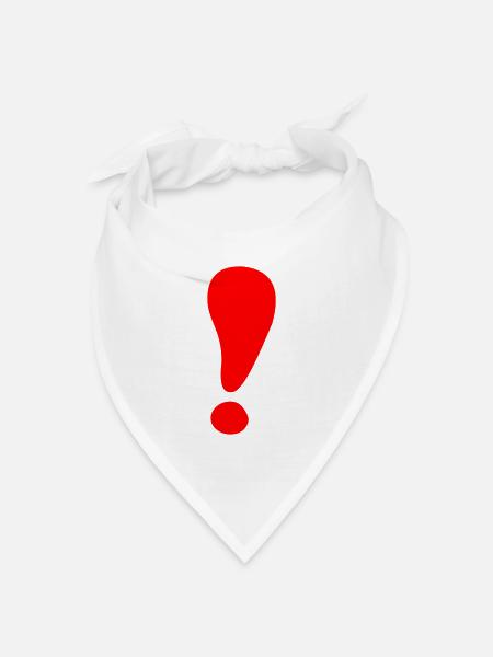 Ausrufezeichen - Bandana Dreieckstuch - Weiß