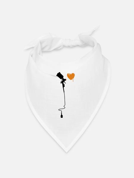 airbrushherz_2f - Bandana Dreieckstuch - Weiß
