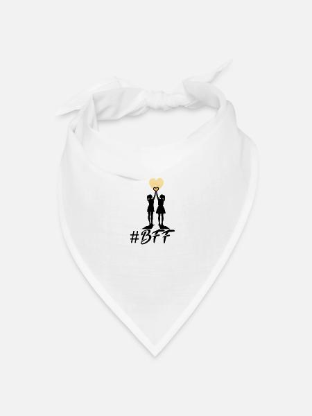 BFF best friends forever - Bandana Dreieckstuch - Weiß