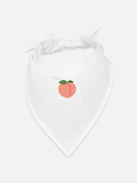 Pfirsichfarben - Bandana Dreieckstuch - Weiß