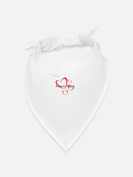 Fitness Sport - Bandana Dreieckstuch - Weiß