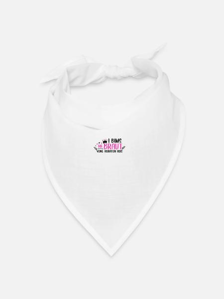 Braut JGA I Bims - Bandana Dreieckstuch - Weiß
