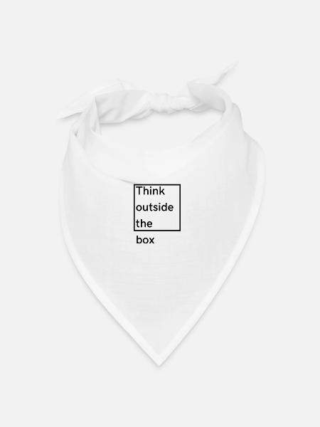 Think outside the box - Bandana Dreieckstuch - Weiß