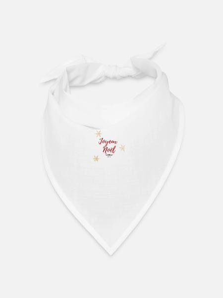 Frohe Weihnachten - Bandana Dreieckstuch - Weiß